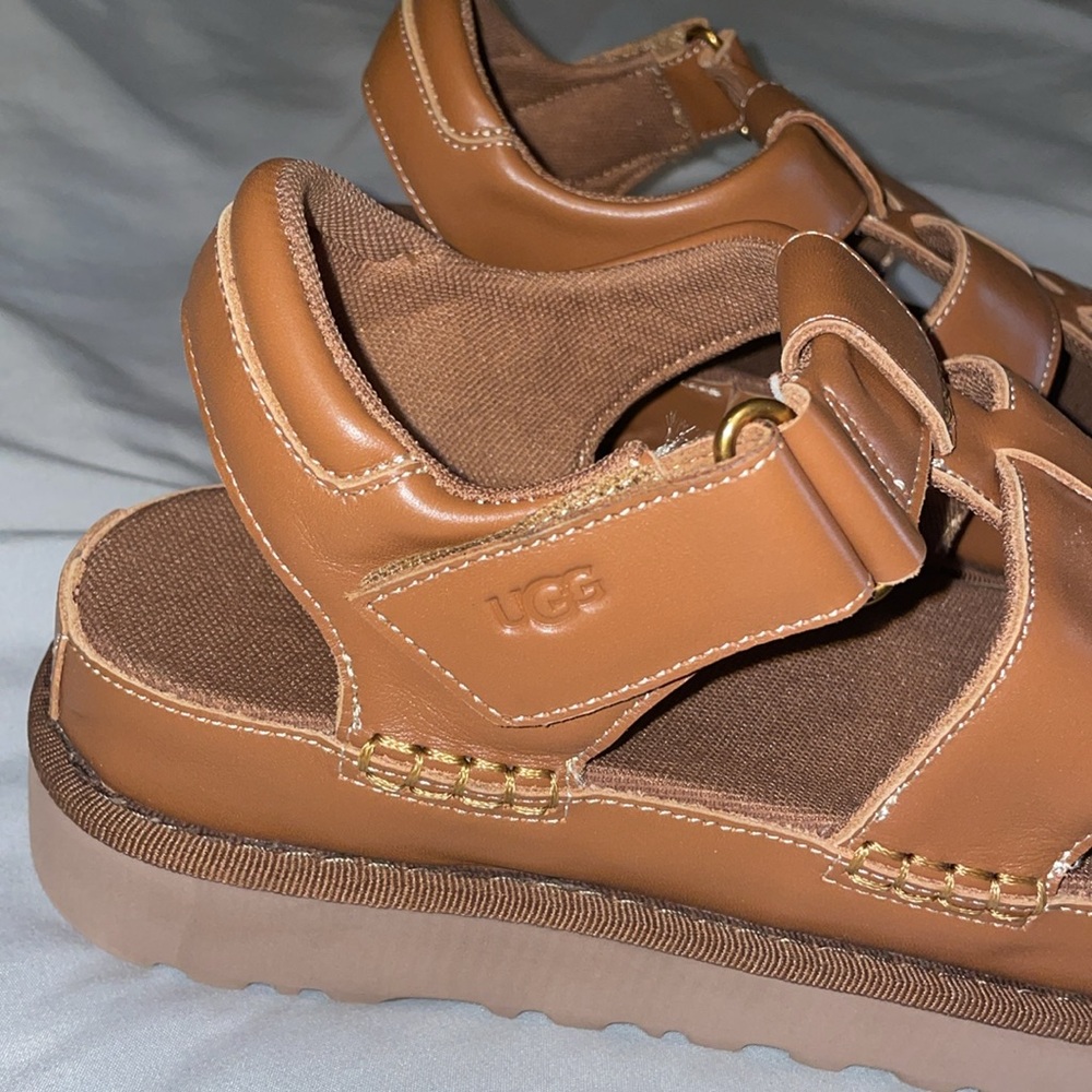 UGG Goldenstar Strap Leather Platform Sandals - Picture 2 of 6
